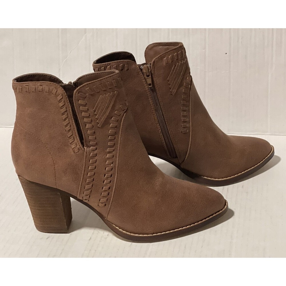 ZIGIsoho Womens Halyn Tan/Brown Heeled Ankle Bootie/ Boots Size 10 M
